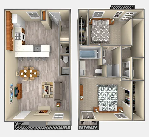 Floor plan 2 Bedroom 2 Bathroom