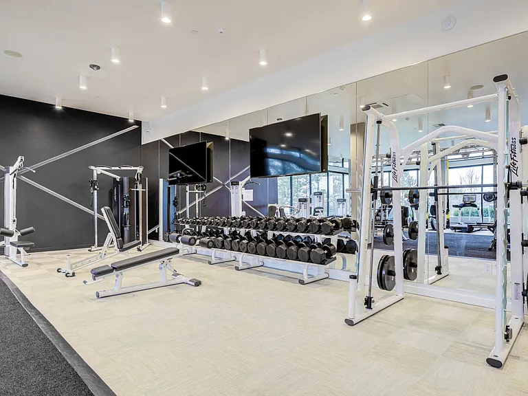 You'll find all the cardio and strength training equipment you need here.
