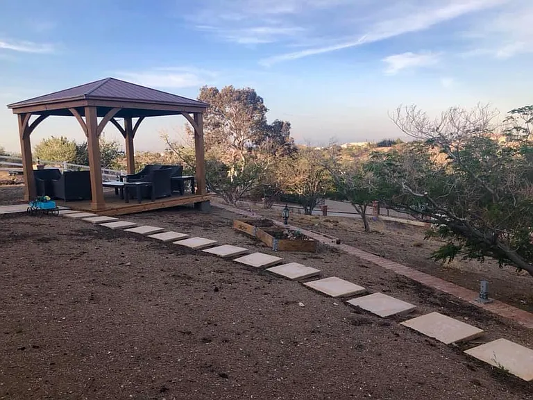 Gazebo in front yard