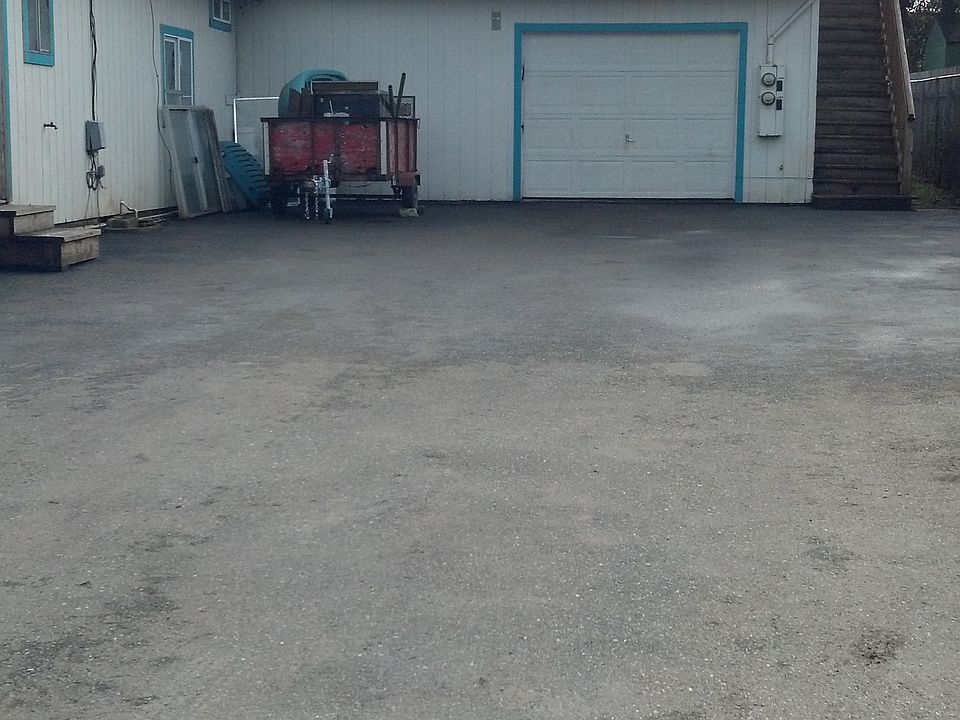 Large paved driveway