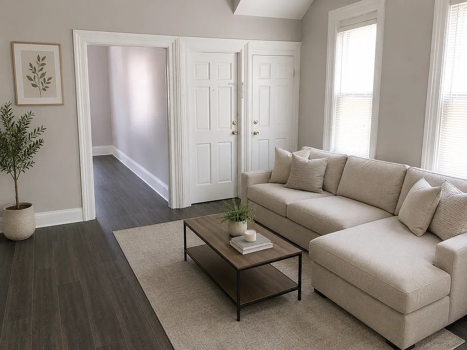 Updated, spacious 2 bedroom, 1 bathroom first floor apartment in the transforming Belknap neighbo...
