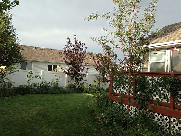 Totally fenced back yard