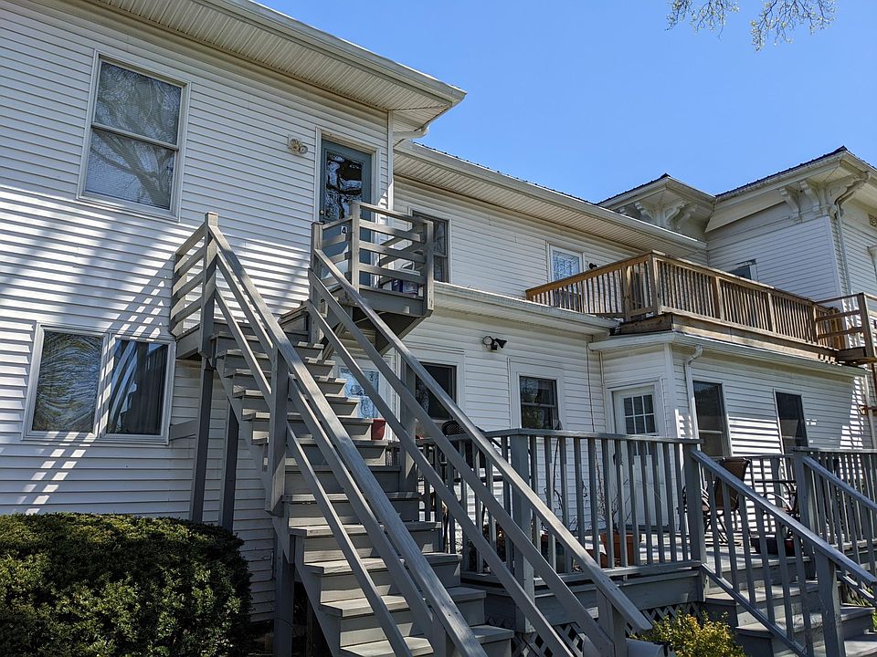 View from parking area. Upstairs private deck facing west.