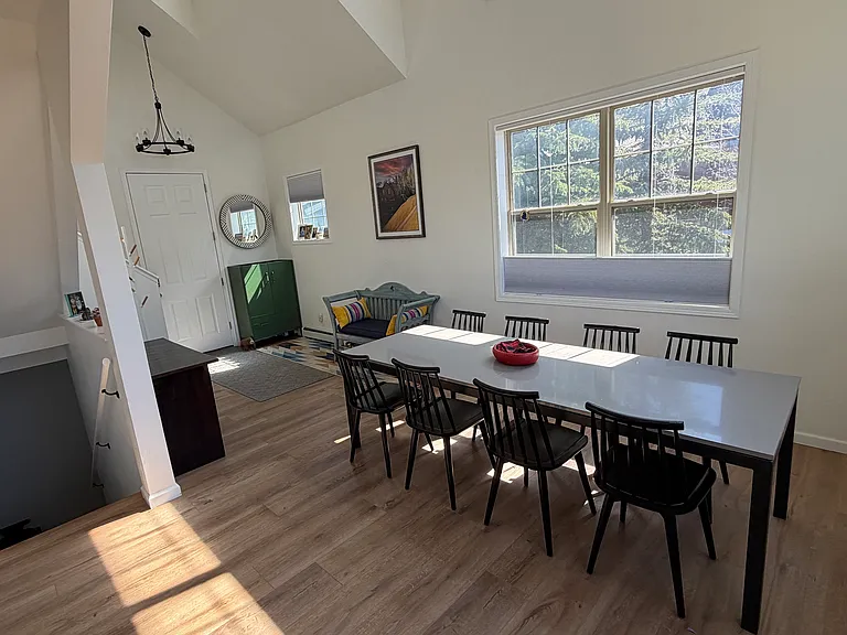 dining area and entry