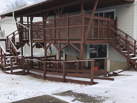 Two-story deck.