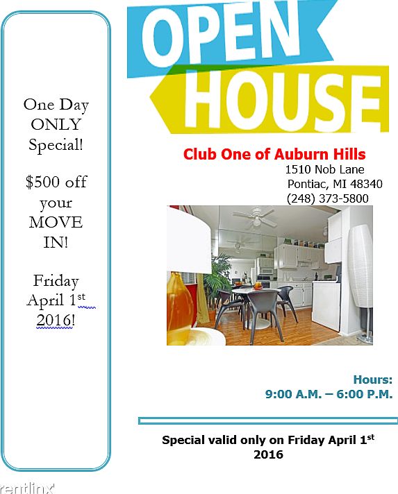 Open House flyer
