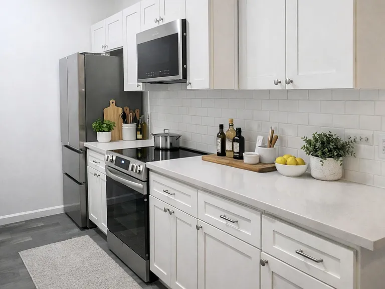 Beautifully Updated Kitchen with Quartz Countertops and Stainless Appliances *Virtually Staged*