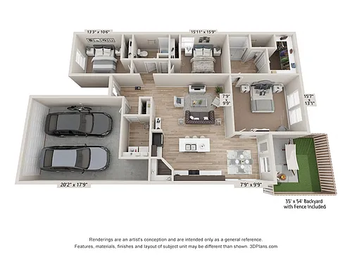 Floor plan 3x2B