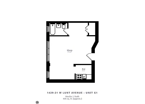 Floor plan Studio (A2)