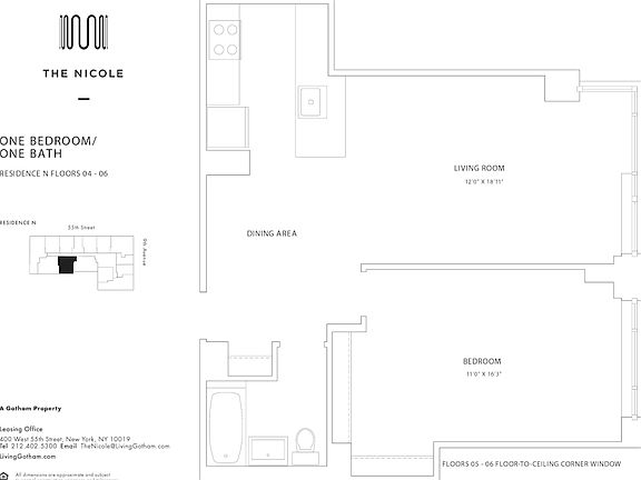 2nd image of 400 W 55th St APT 5N