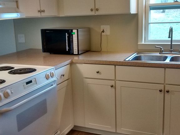 Microwave, dishwasher and refrigerator included.