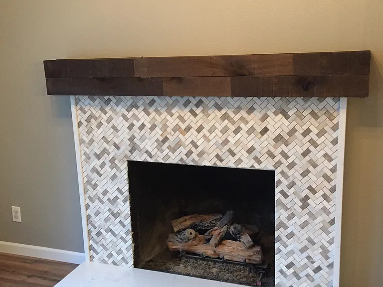 Main level gas fireplace