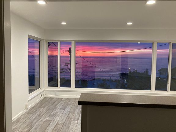 Sunset view from the kitchen
