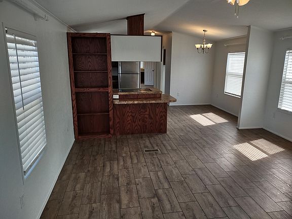 Open layout with vaulted ceilings
