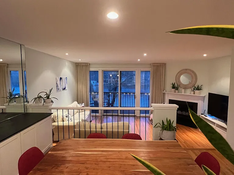 First floor: dining and living room
