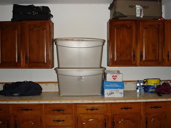 Bonus storage cabinets in 2 car garage