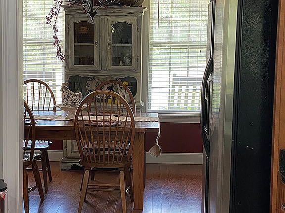 Looking into dining room