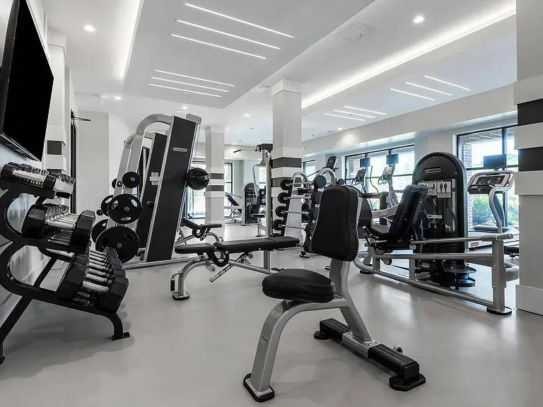 Fully-Equipped Fitness Center with Strength Training Options