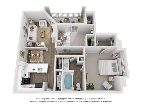 Floor plan Hickory Renovated A1DR