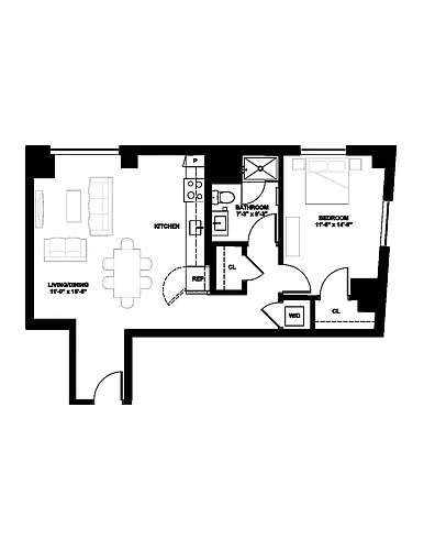 Floor plan 1E-PH