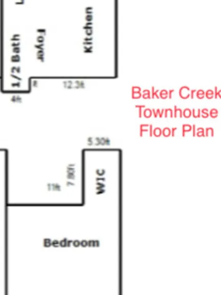 Floor Plan (WIC = Walk In Closet)
