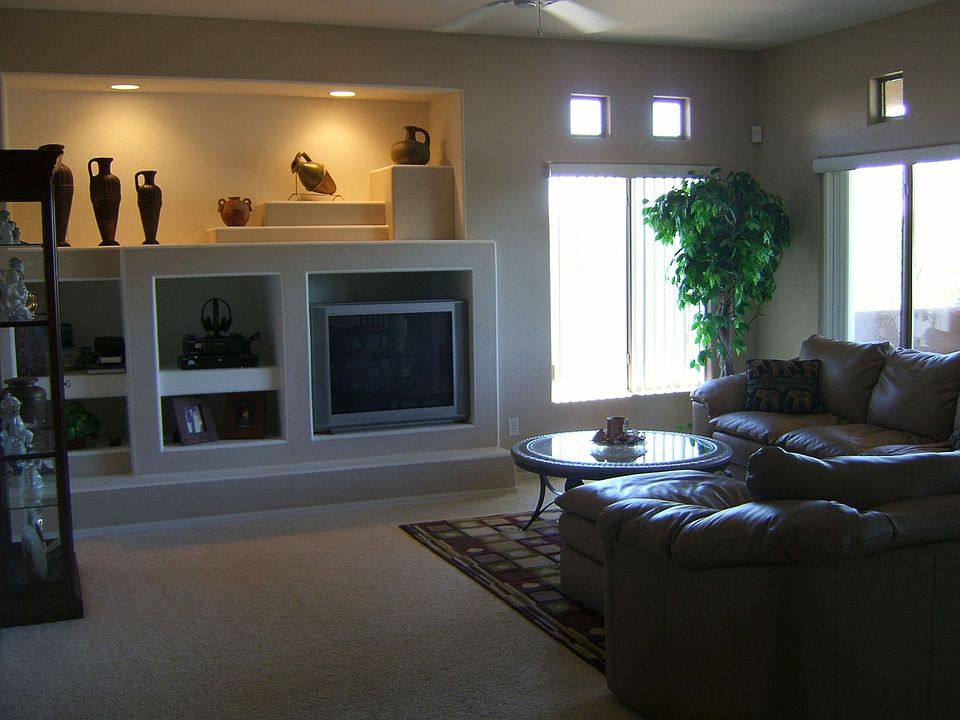 Living room with deck to right