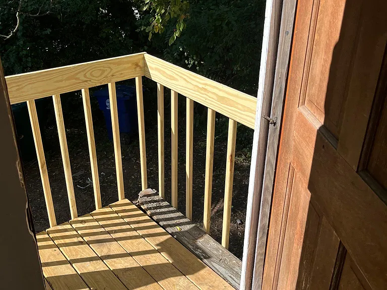 New landing off back door in kitchen