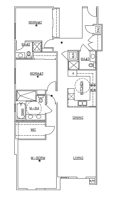 Floor plan 3 Bedroom, 3 Bath