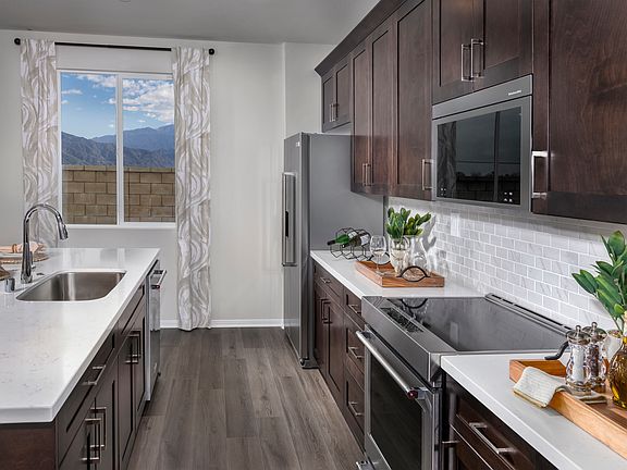 Kitchen in the 3528 floorplan at a Meritage Homes community in Redlands, CA.