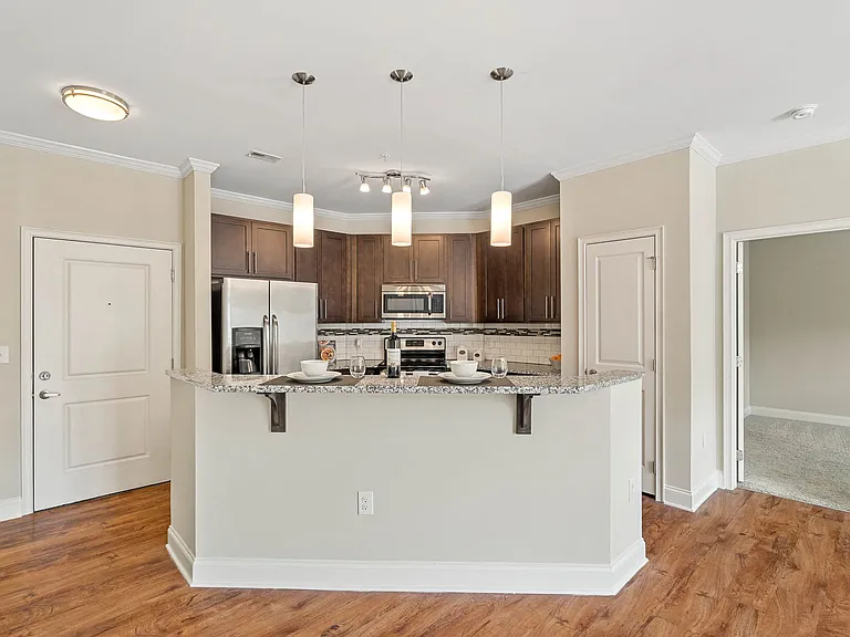 Spacious Kitchen at The Village Lofts in Greensboro, NC