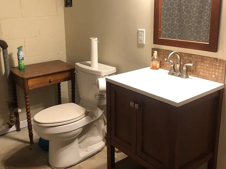 1/2 bathroom in basement
