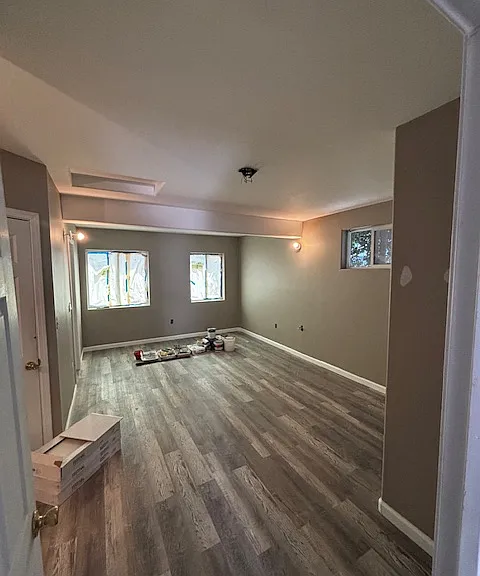 Bedroom view from doorway by Living Rm