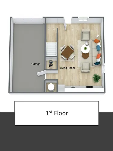 Floor plan 1 Bedroom, 1 Bathroom Classic