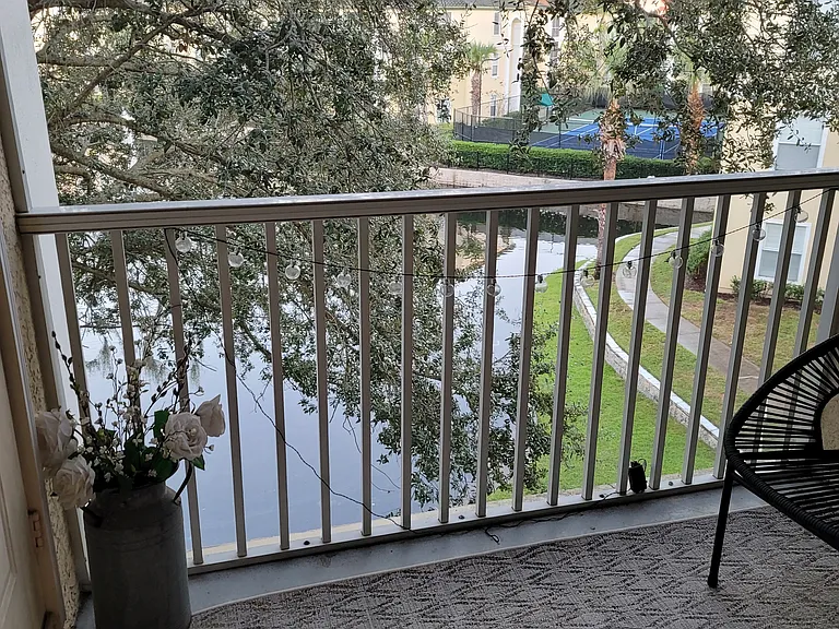 Family room balcony overlooking lake, clubhouse etc