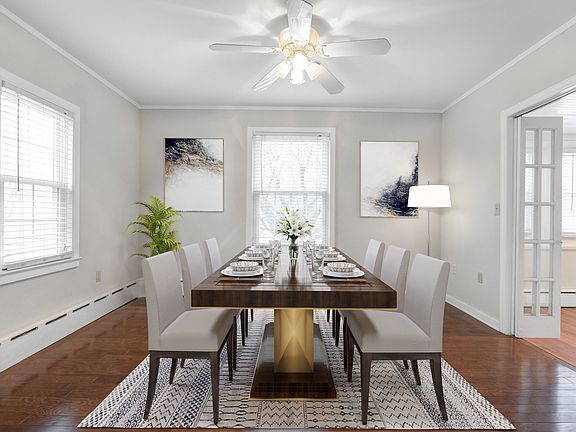 Dining room staged