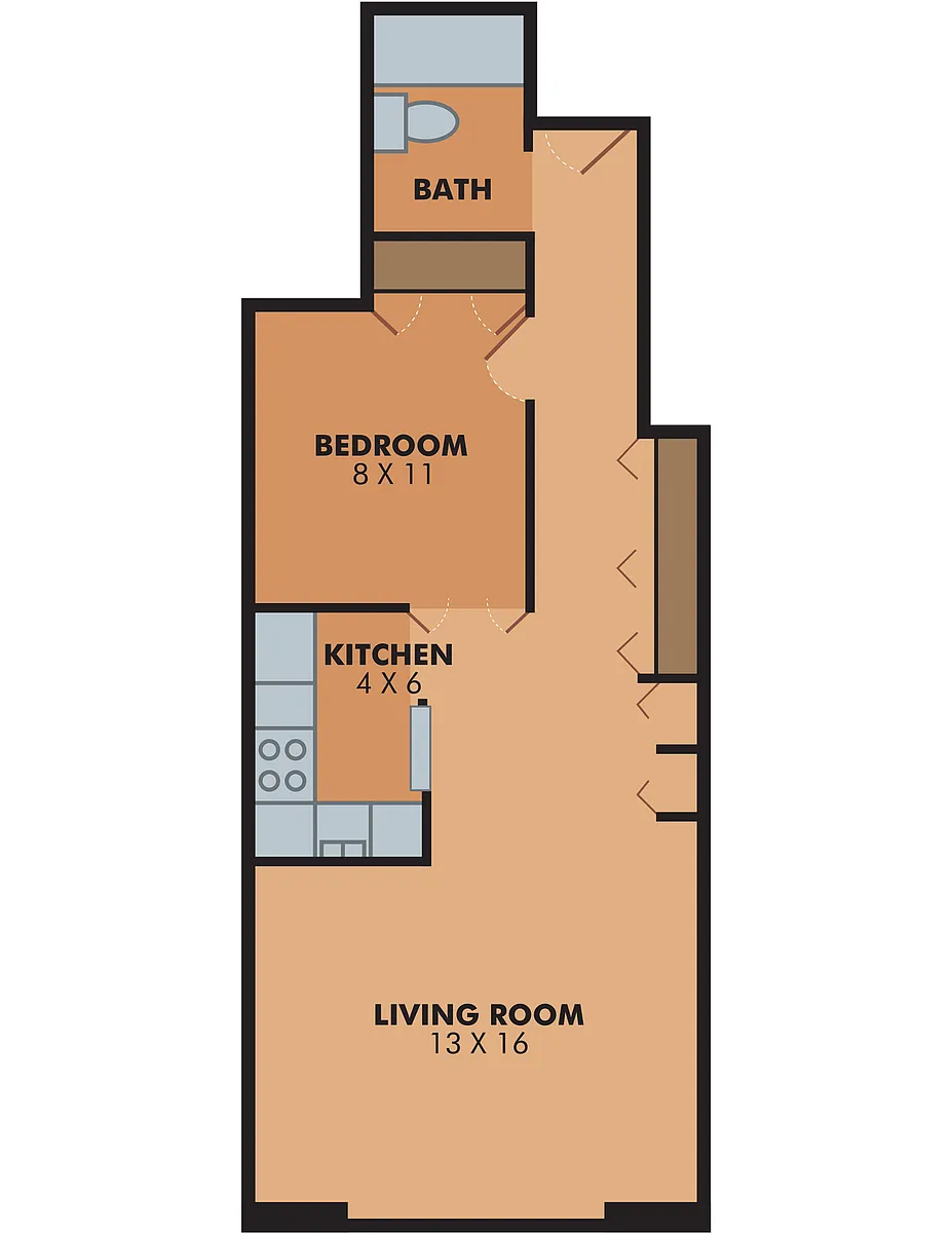Floor plan Large Studio