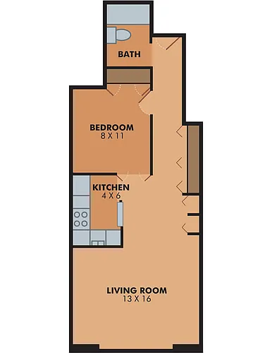 Floor plan Large Studio