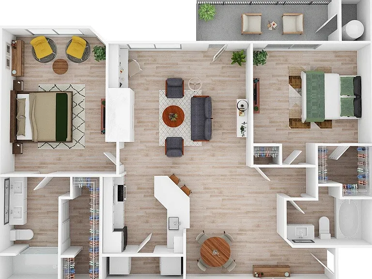 2 Bedroom | 2 Bath | 1082 SF 2 Bedroom | 2 Bath | 1082 SF