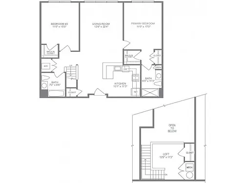 Floor plan Alexander Loft West