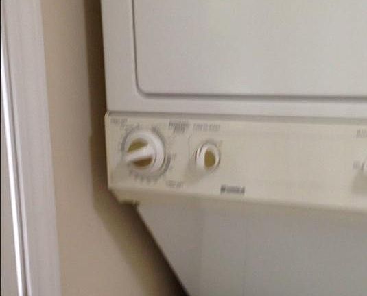 Includes stacked washer and dryer