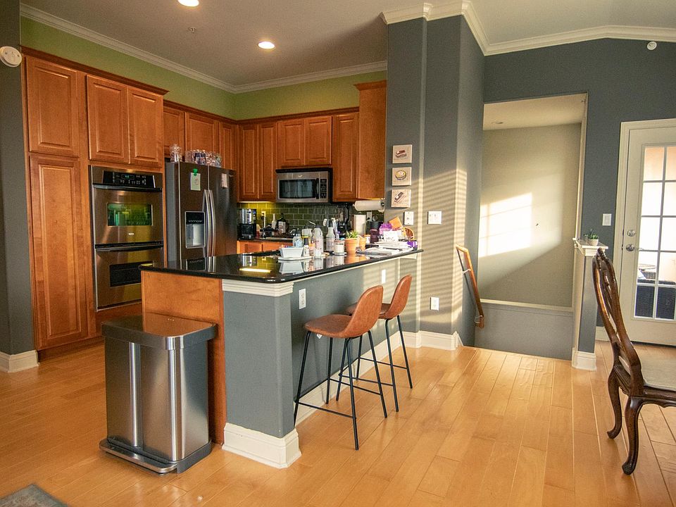 Kitchen has gas stove and double oven