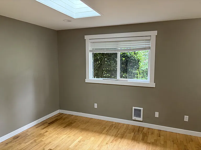 Master with window facing the backyard