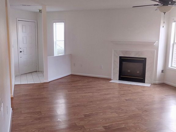 Grand open plan living space with fireplace