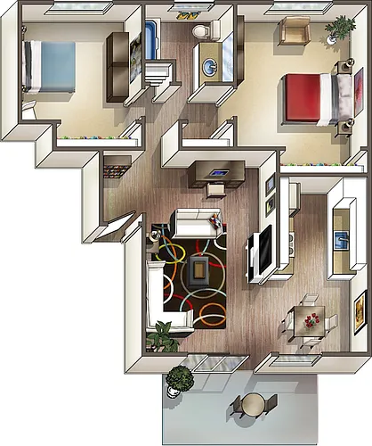 Floor plan 2x1 - Monterey
