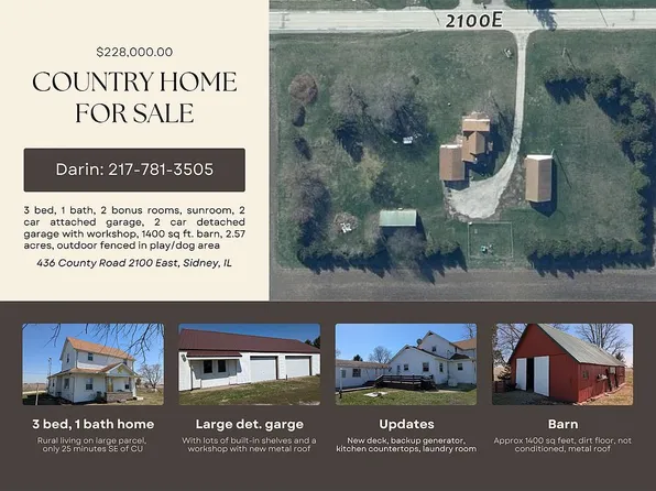436 County Road 2100 E, Sidney, IL 61877