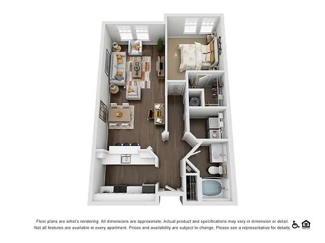 Floor plan 1BK