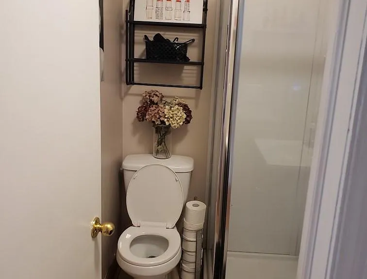Bathroom #2. Note that is a standup shower and sink only...no tub.