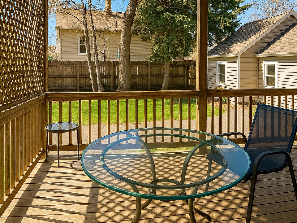Private deck for dining or relaxing.
