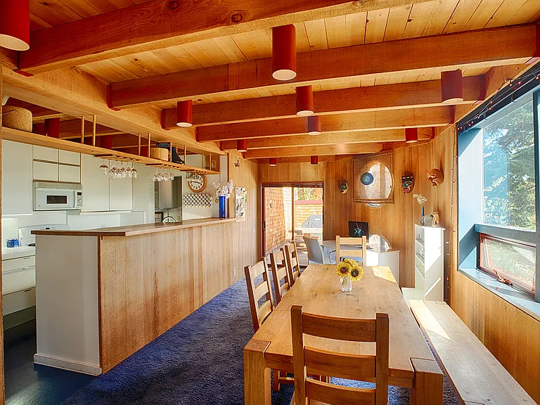 8 person Dining Room table (view east)