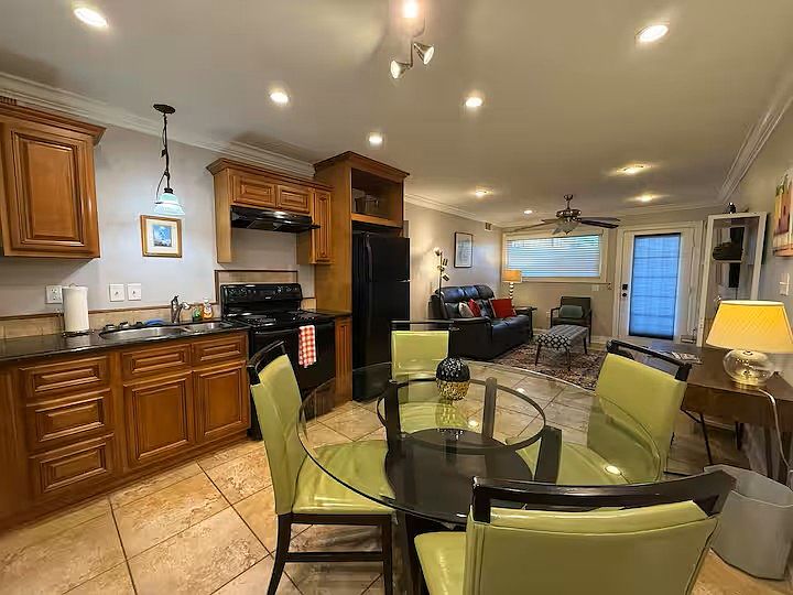 Furnished open concept living space